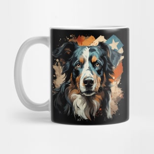 Patriotic Border Collie Mug